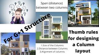 Thumbrule for Building Structure||G+1||how to decide column size||By- Akash Pandey||