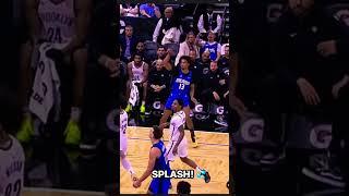 Jett howard cashes three I. Front of his dad #orlandomagic #brooklynnets #nba