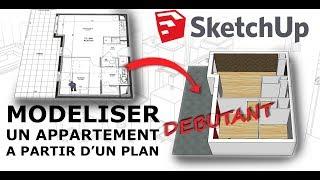 SketchUp DEBUTANT - Modeliser un appartement en 3D