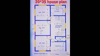 20×35 house plan design,3bhk,#shorts #housedesign