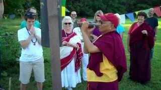 Khenpo Tsewang Rinpoche Ringing the Gong and Explaining Its Meaning