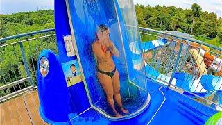 Waterslides at Aquapark Istralandia in Croatia