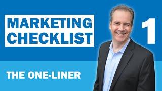 The Marketing Checklist #1 - The One-Liner