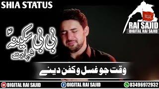 13 Safar Status || Shahadat Bibi Sakina Noha WhatsApp Status || Farhan Ali Waris || Shia Status