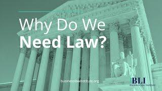 Why Do We Need Law or Laws in Society?