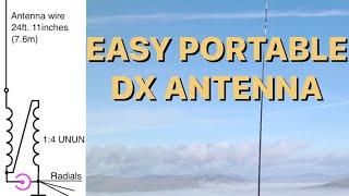 Ham Radio: Easy Portable / Small Space Vertical DX Antenna. The Rybakov Antenna