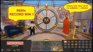 Monopoly live #1 BIGGEST WIN Ever 9600x !!