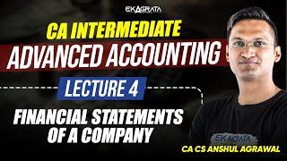 L4 - Financial Statements of a Company | CA Intermediate Advanced Accounting by CA CS Anshul Agrawal