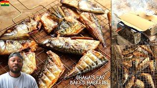 How Ghana’s MOST FAVORITE MACKEREL is SMOKED || Baked Mackerel (Salmon Ghana)