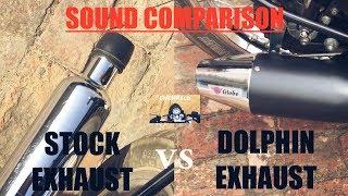 Royal Enfield Stock Exhaust vs Dolphin Glasswool Exhaust Sound Comparison