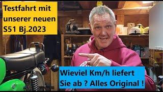 Unsere neue Simson S51 Bj.2023! Wie schnell ist Sie? GPS - Km/h? +  Livestream 30.12.23 um 19:00 Uhr