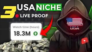 Top 3 USA Faceless Channel Create MONETIZABLE AI Videos  | Live Proof Earning | High RPM Channels |