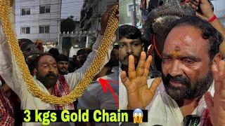 Laddu Yadav Offered 3 kgs Gold Chain for Bahubali Bull | Chappal Bazar Laddu Yadav Sadar 2024