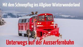 Mit Schneepflug und 218 424 auf der Außerfernbahn! Unterwegs im Allgäuer Winterwonderland