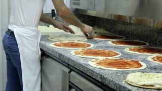 Italian pizza behind the scene.