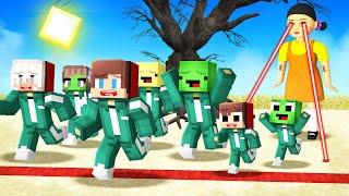 JJ and Mikey VS SQUID GAME in Minecraft Challenge Maizen Animation