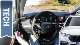 Skoda Octavia 2020: Assistenzsysteme im Test: ACC, Ausstiegswarnung, Parken & Tipp zum Travel Assist