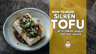 Silken Tofu with Soy Sauce, Onion & Garlic | Asian Side Dishes | Easy Asian Cooking