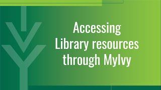 MyIvy Student Guide: Accessing Ivy Tech Library Resources
