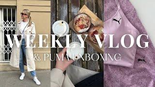 TÝDENNÍ VLOG | první jarní dny v Praze  | velký Puma unboxing  & zdravý recept | Veronika Duží