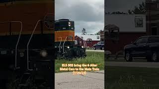 ELS 503 bringing 6 Alter Metal Cars to the Main Train (7/20/23) #railroad #train