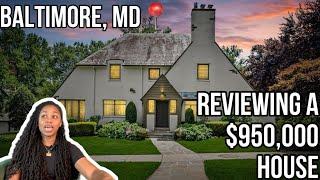 REVIEWING A $950,000 HOUSE FOR SALE IN BALTIMORE, MD | MOVING TO BALTIMORE | **ZILLOW GONE WILD**