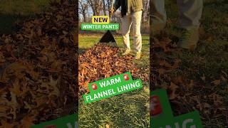 Stay WARM during Fall cleanups with our NEW flannel lined Winter Pants! #asmr #lawnmaintenance