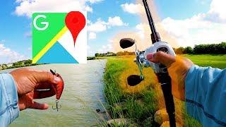 using Google Maps to find fishing spots in Houston Texas