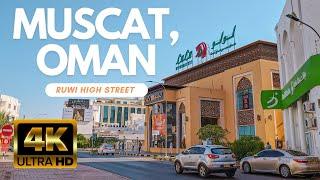 Oman Muscat 2023 - Driving in Ruwi high street. 4K Video