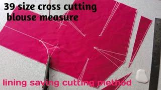 39 size cross cutting blouse measure/back neck 10 inch/ easy sew blouse measure