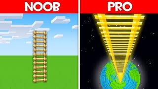 Minecraft Battle: LADDER HOUSE BUILD CHALLENGE - NOOB vs PRO vs HACKER vs GOD in Minecraft!