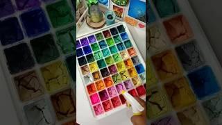 cleaning my gouache palette  #shorts #artshorts #gouache #art #himigouache #paint #gouachepaint