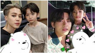 BTS TAEHYUNG And JIMIN with little INNER CHILD boy Cute
