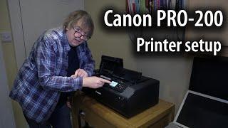 Canon Pixma PRO-200 A3+ printer setup and initialisation