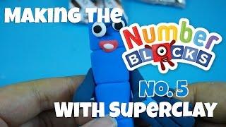 Making the Numberblocks Number 5 with Super Clay