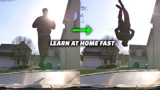 How to Back Full on the Trampoline Easy Today - Turning a 360 Upside Down Hack