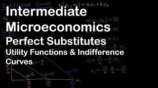 Perfect Substitutes | Part 1 | Utility Functions & Indifference Curves | Intermediate Microeconomics