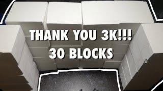 THANKYOU!!30 Blocks Fresh PJ Gym Chalk Mass Crush to Celebrate 3k Subs!!!🫶🫶soft/crispy texture