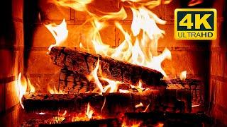  Cozy Fireplace 4K (12 HOURS). Autumn Fireplace with Crackling Fire Sounds. Fireplace Burning 4K