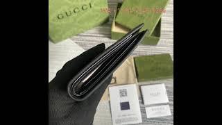 Black Men's GG Embossed Wallet 625562