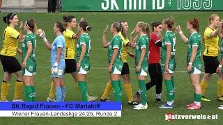 Highlights SK Rapid Frauen - FC Mariahilf, Wiener Frauen-Landesliga 24/25