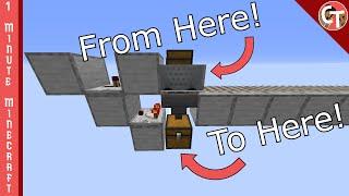 Simple Minecart Unloading Station! 1 Minute Minecraft!