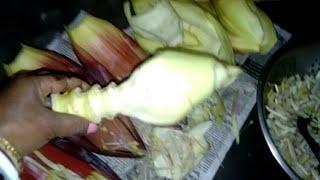 Banana Flower //Recipes of Pork with Cauliflower //@ Japungsar Vlogs 