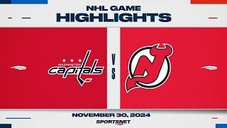 NHL Highlights | Capitals vs. Devils - November 30, 2024