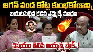 జగన్ వందకోట్ల కుంభకోణాన్ని బయటపెట్టిన రెడ్డప్పగారి మాధవి ! Kadapa MLA Reddappagari Madhavi Speech