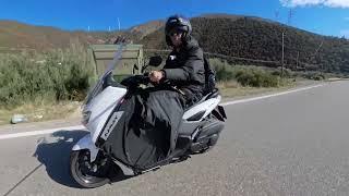 YAMAHA NMAX traveling in winter