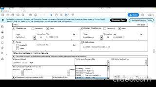 How to Fill imm1294 e Application for study Permit Made Outside of Canada  Step By Step