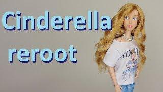 Doll hair reroot: Cinderella singing Disney Store doll