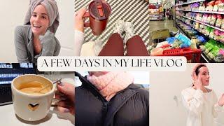 LONG VLOG: my healthy winter routine! weight loss goal, meal ideas, daily workouts, grocery hauls