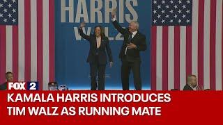 FULL SPEECH: Kamala Harris introduces Tim Walz as running mate